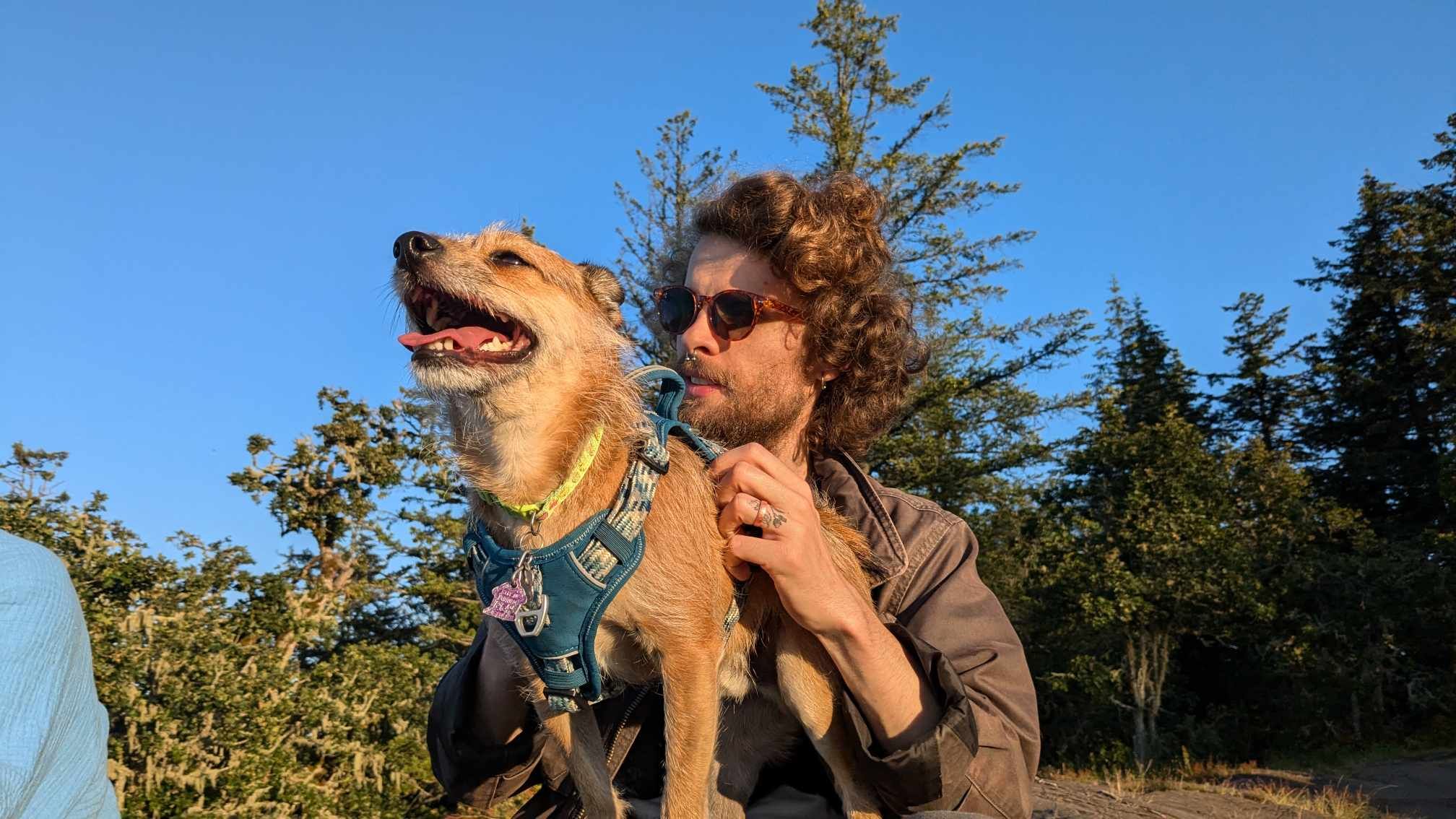 Liam and his dog Pocket Lars.