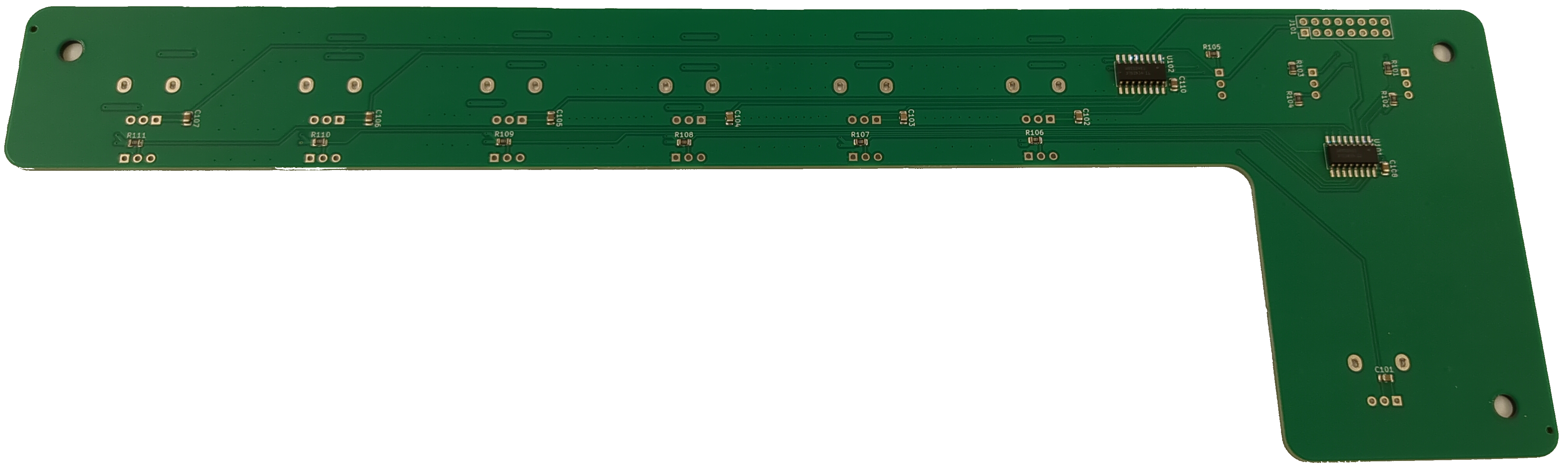 Bottom face of the lower PCB.