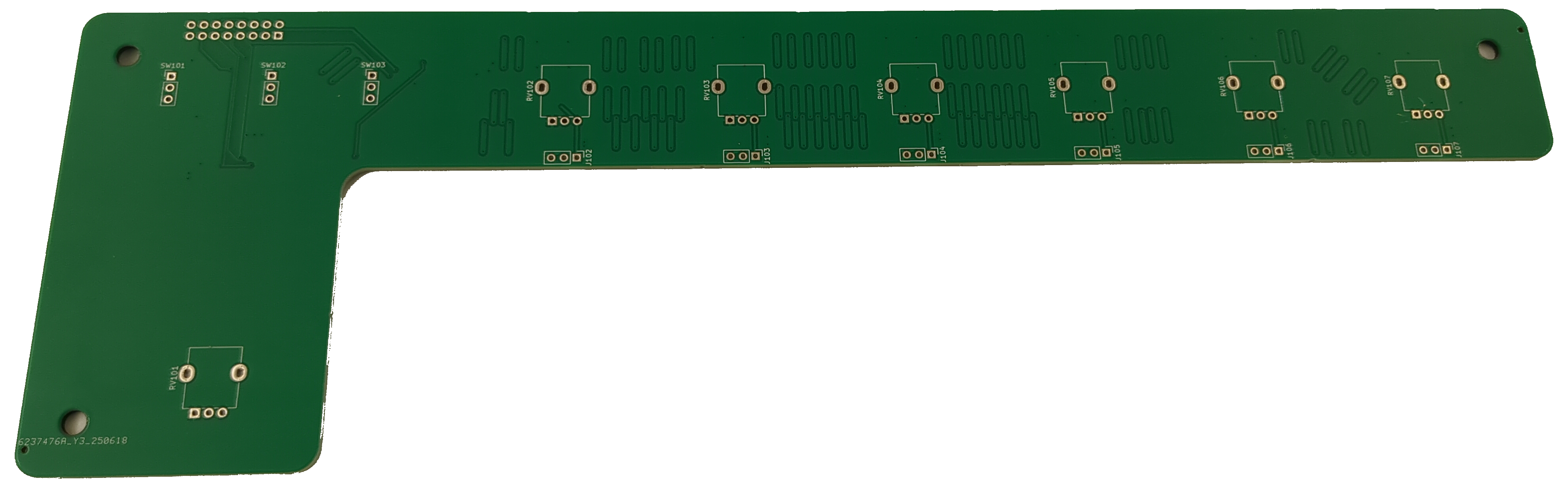 Top face of the lower PCB