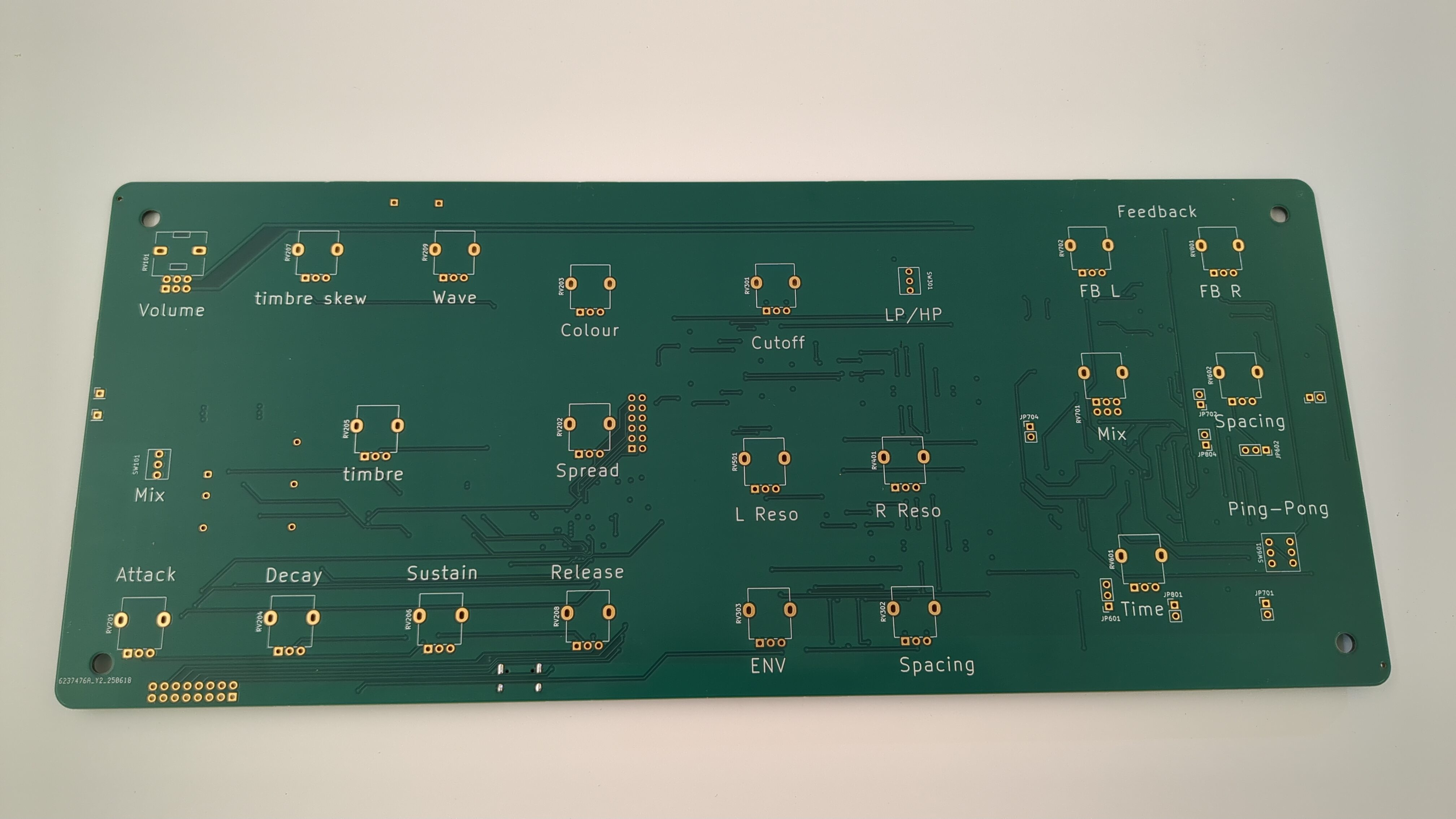 Top face of the lower PCB
